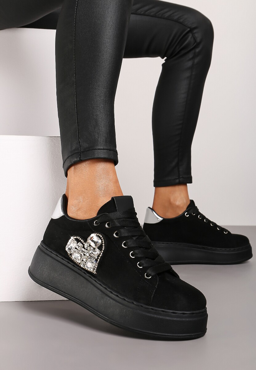 Sneakers Remila Negru cu argintiu 2