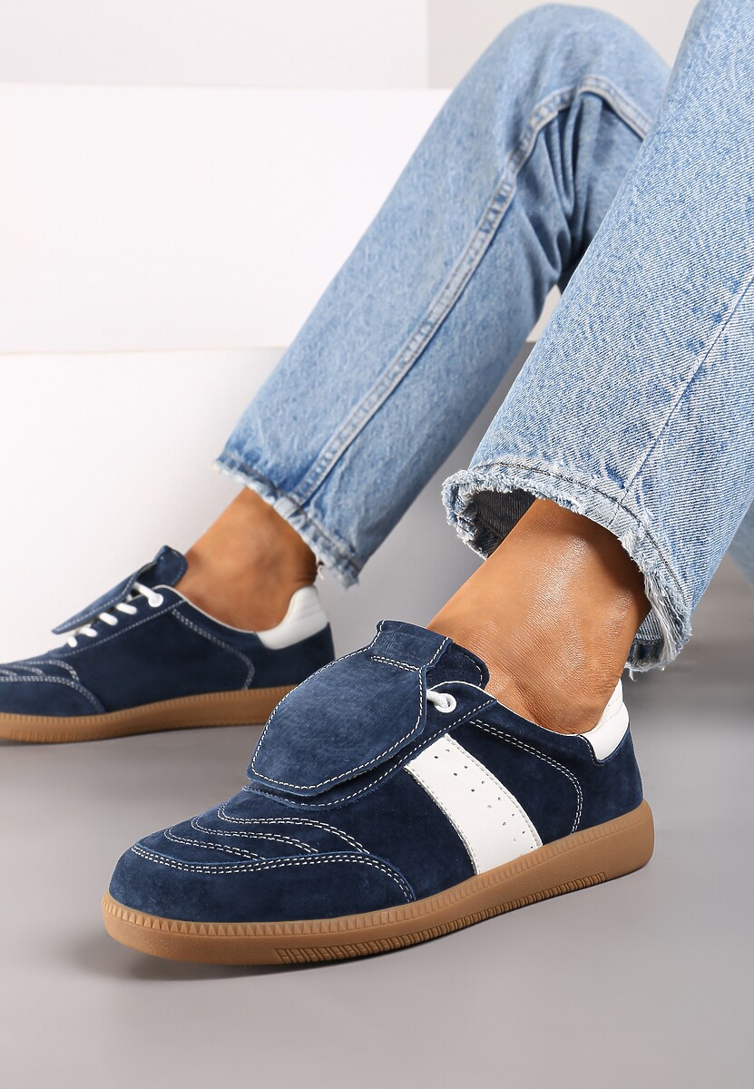 Sneakers Bleumarin cu alb 2