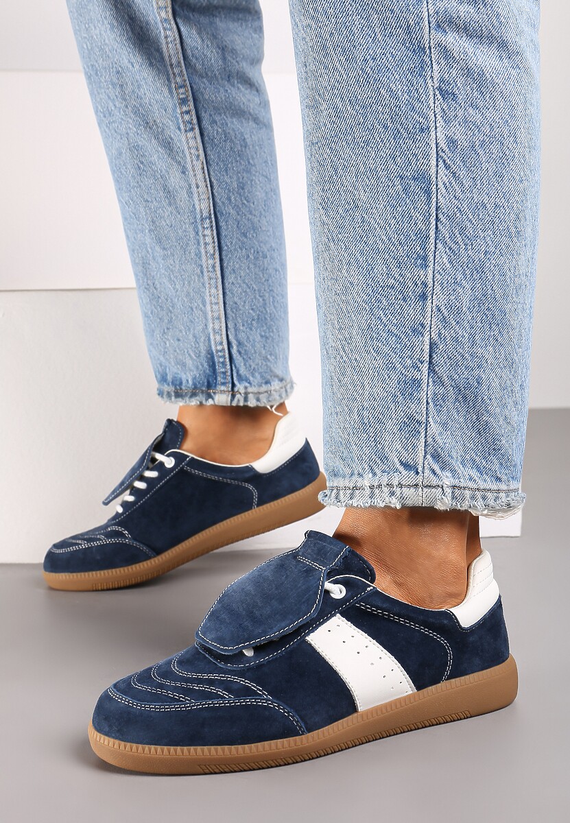 Sneakers Bleumarin cu alb 3