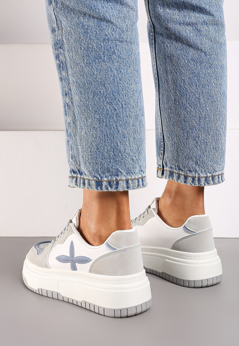 Sneakers Saimine Alb cu gri 3