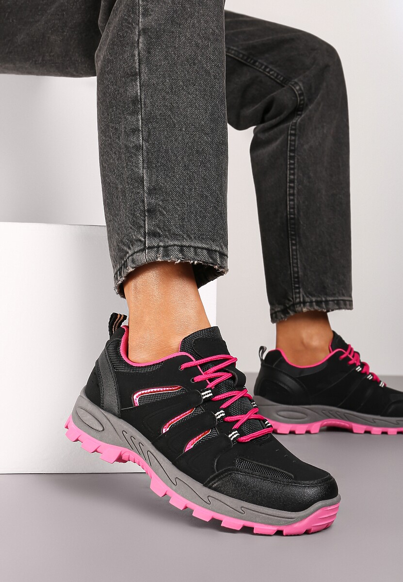 Czarne Buty Sportowe w Trekkingowym Stylu Zaiss 2