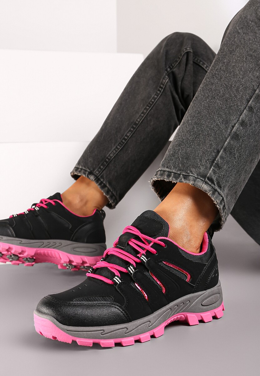 Czarne Buty Sportowe w Trekkingowym Stylu Zaiss 3