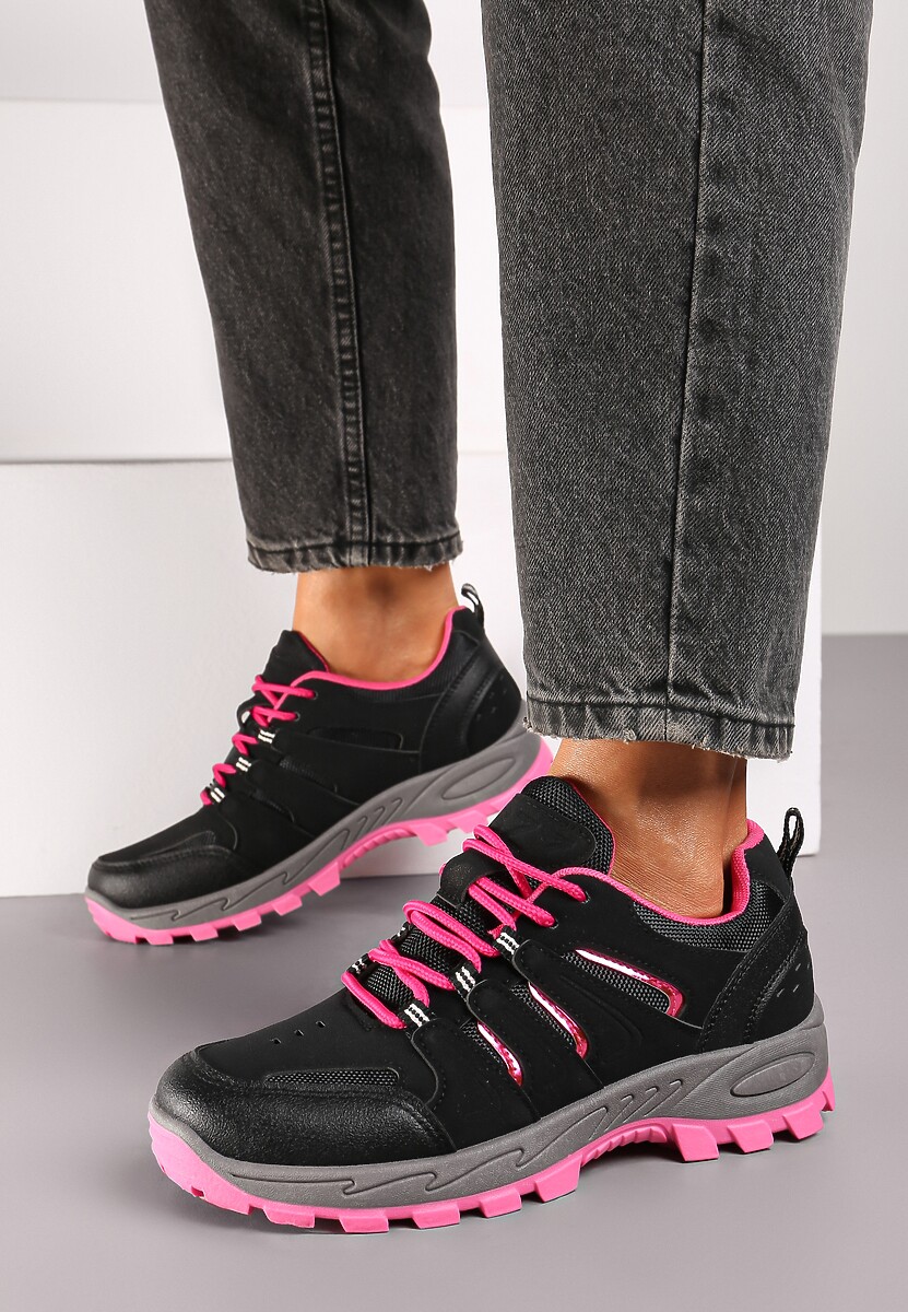 Czarne Buty Sportowe w Trekkingowym Stylu Zaiss 1