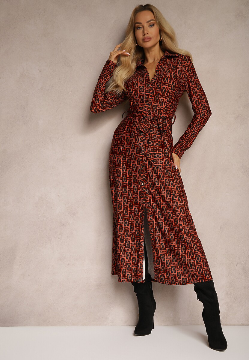 Rochie Sairina Portocalie 2