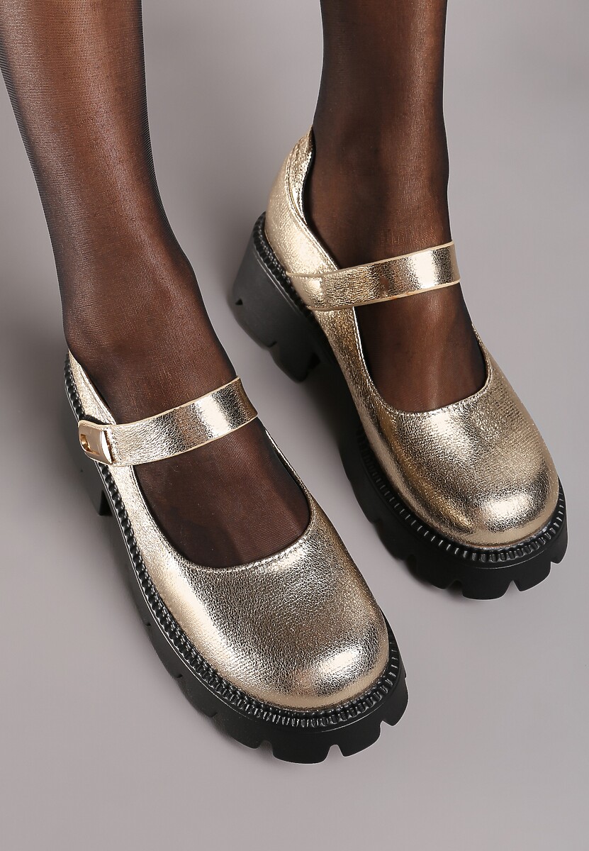 Pantofi casual Belinia Aurii 3