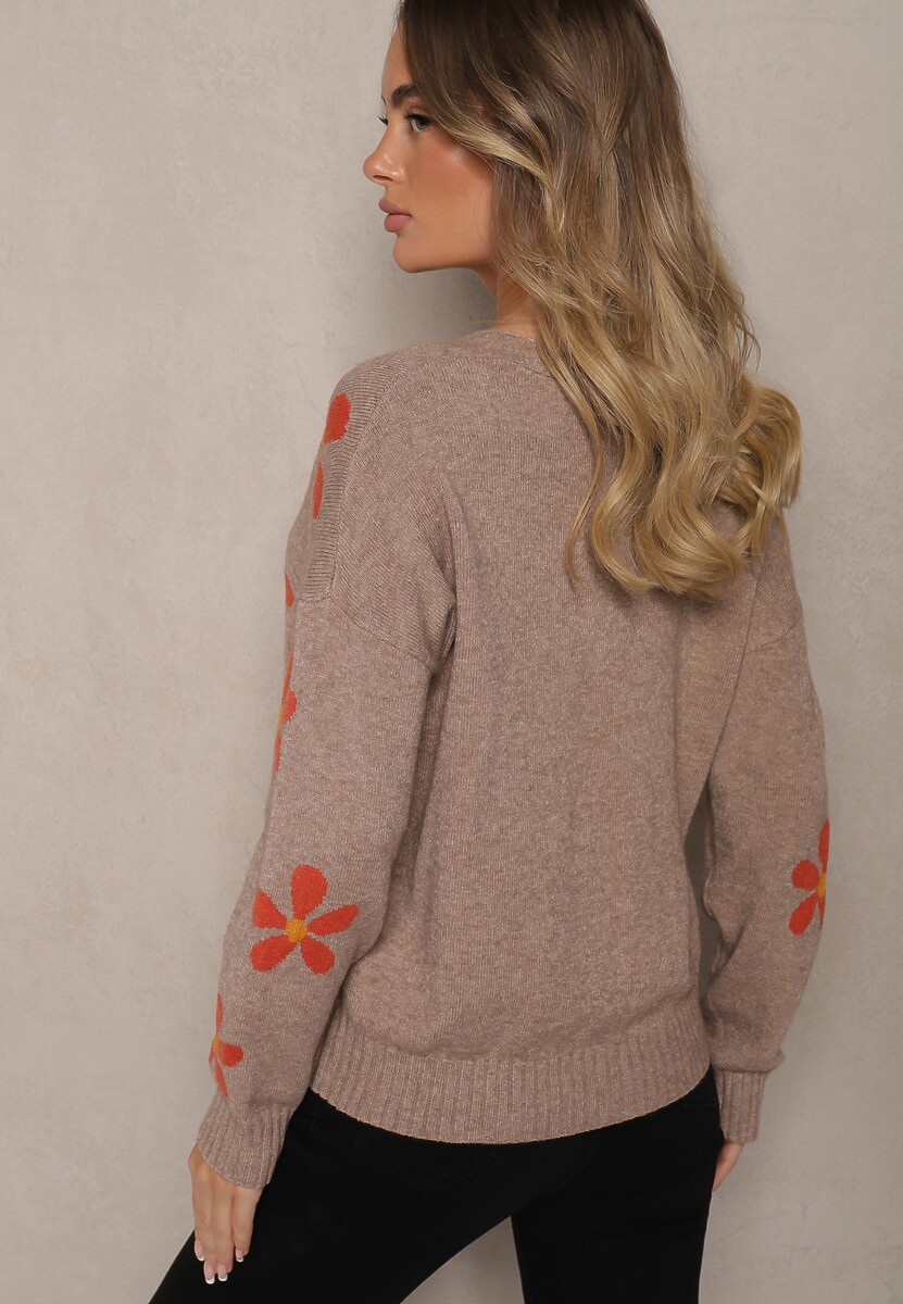 Cardigan Anarista Bej închis 3