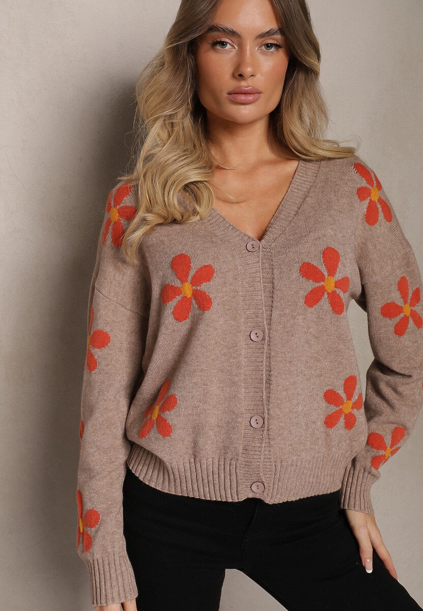 Cardigan Anarista Bej închis 1