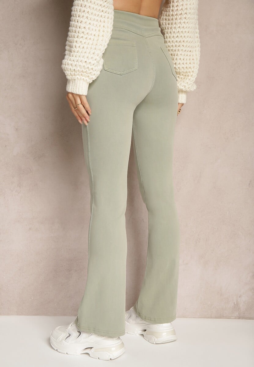 Pantaloni Mialyse Verde deschis 3