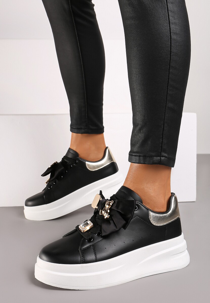Sneakers Rorinia Negru cu argintiu 2