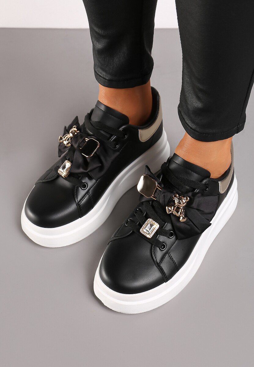 Sneakers Rorinia Negru cu argintiu 3