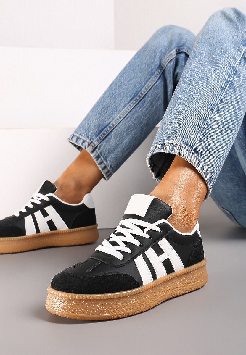 Sneakers Mialeria Negru cu alb 1