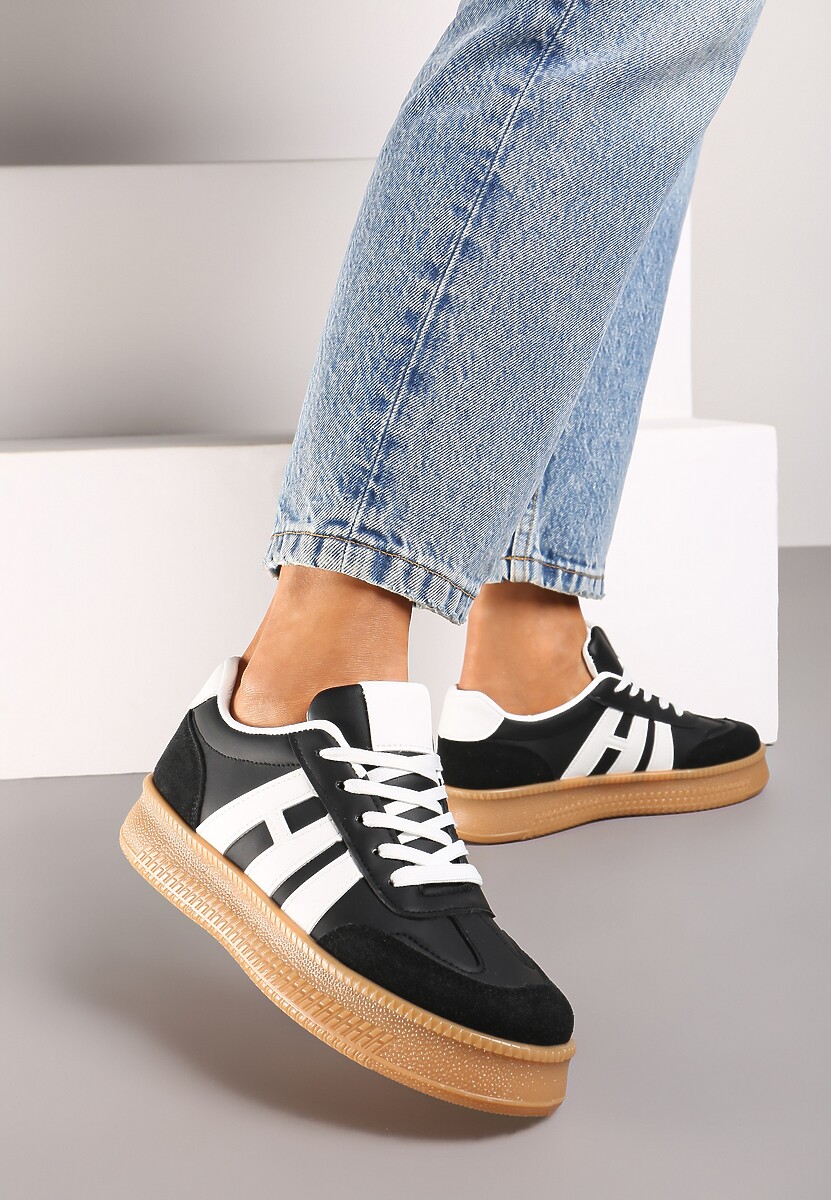 Sneakers Mialeria Negru cu alb 2