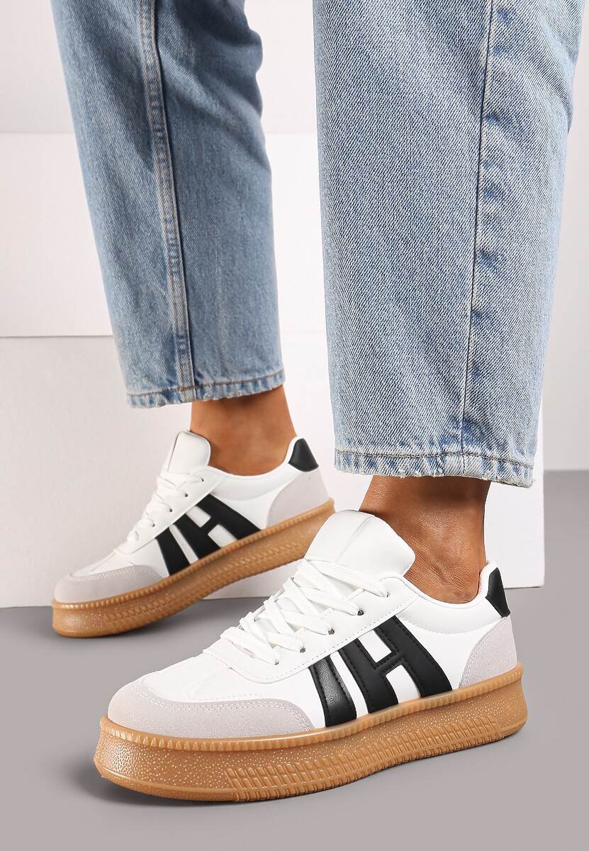 Sneakers Mialeria Alb cu negru 3