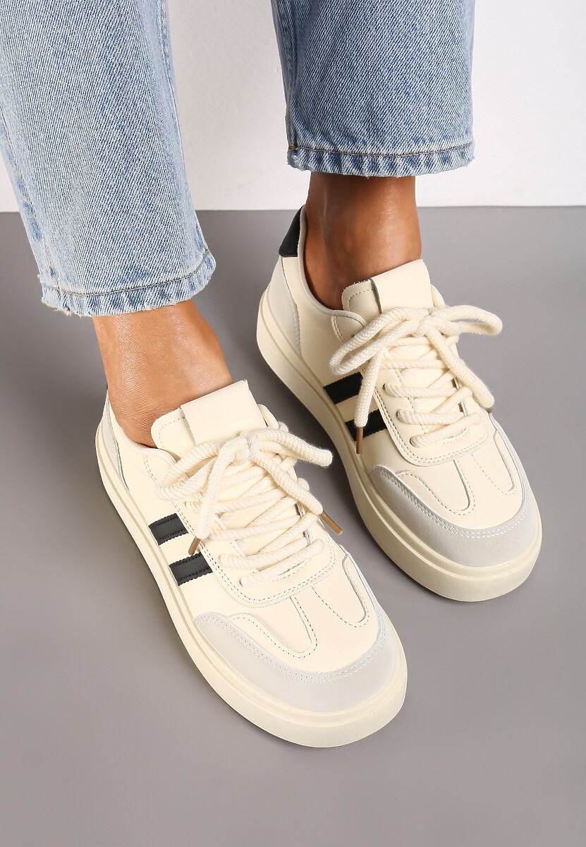 Sneakers Tialise Alb cu negru 3
