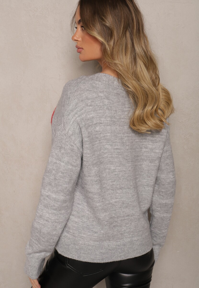 Cardigan Miathia Gri deschis 3