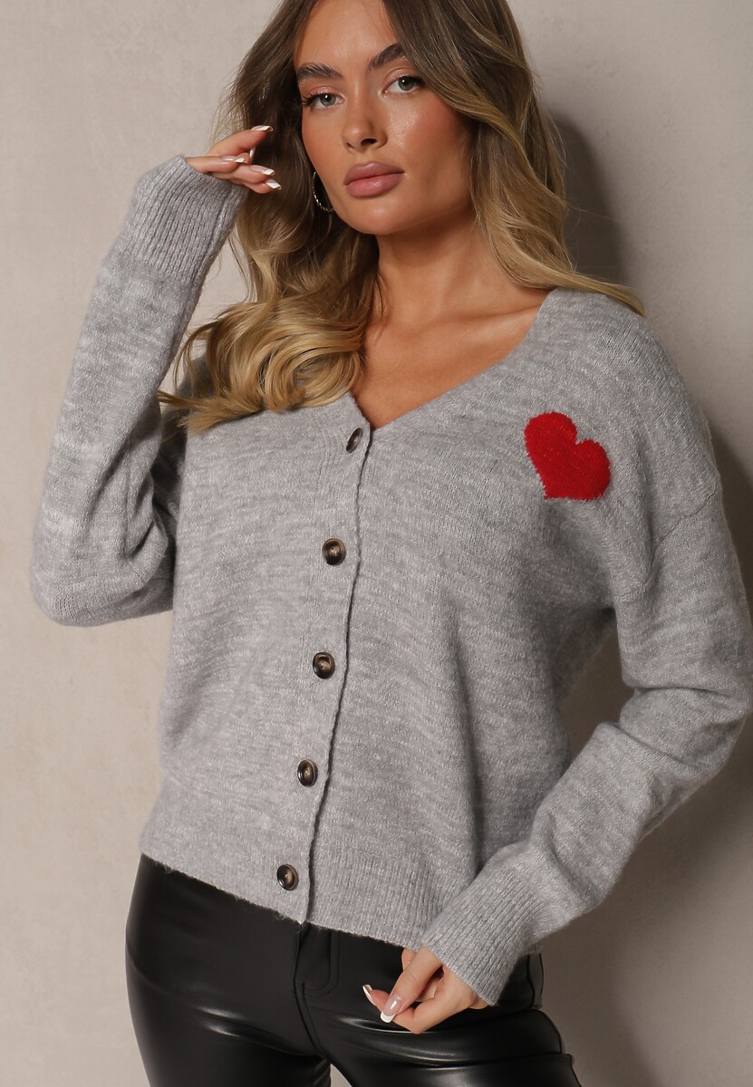 Cardigan Miathia Gri deschis 1
