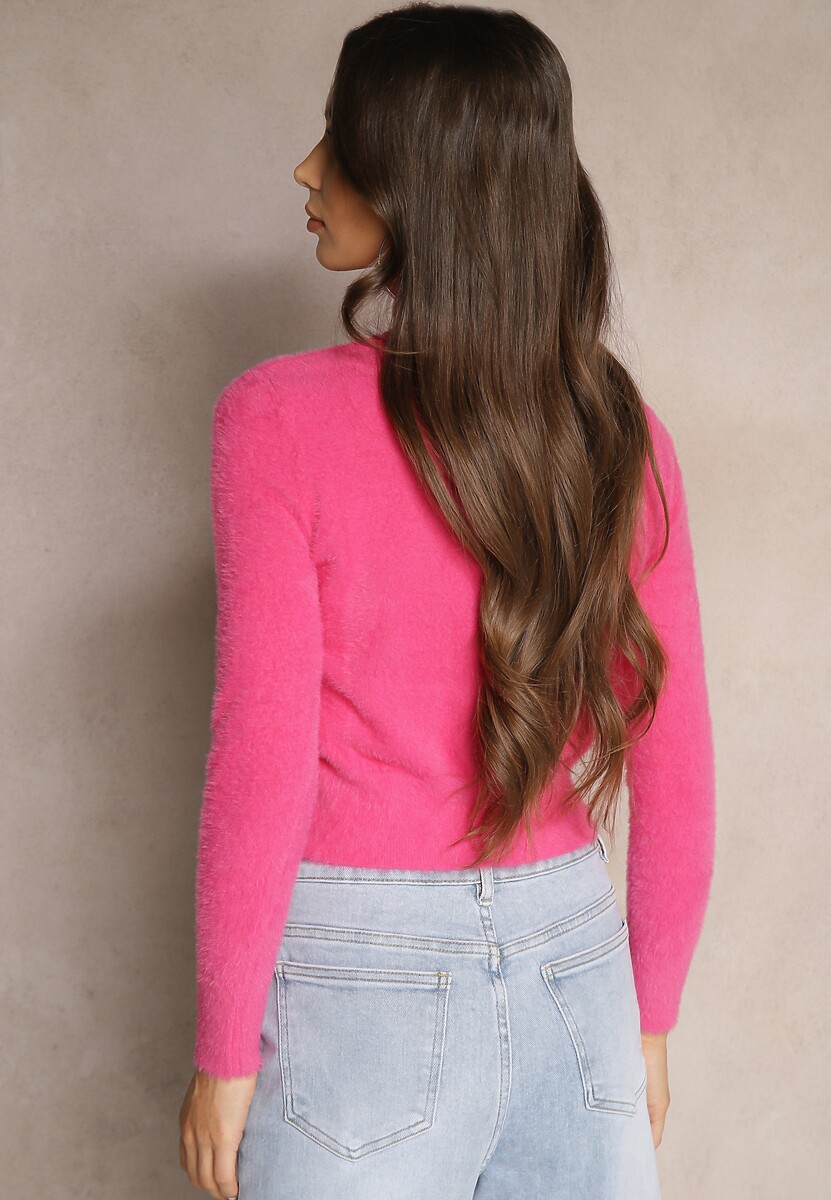 Pulover pe gât Arivellea Fucsia 3