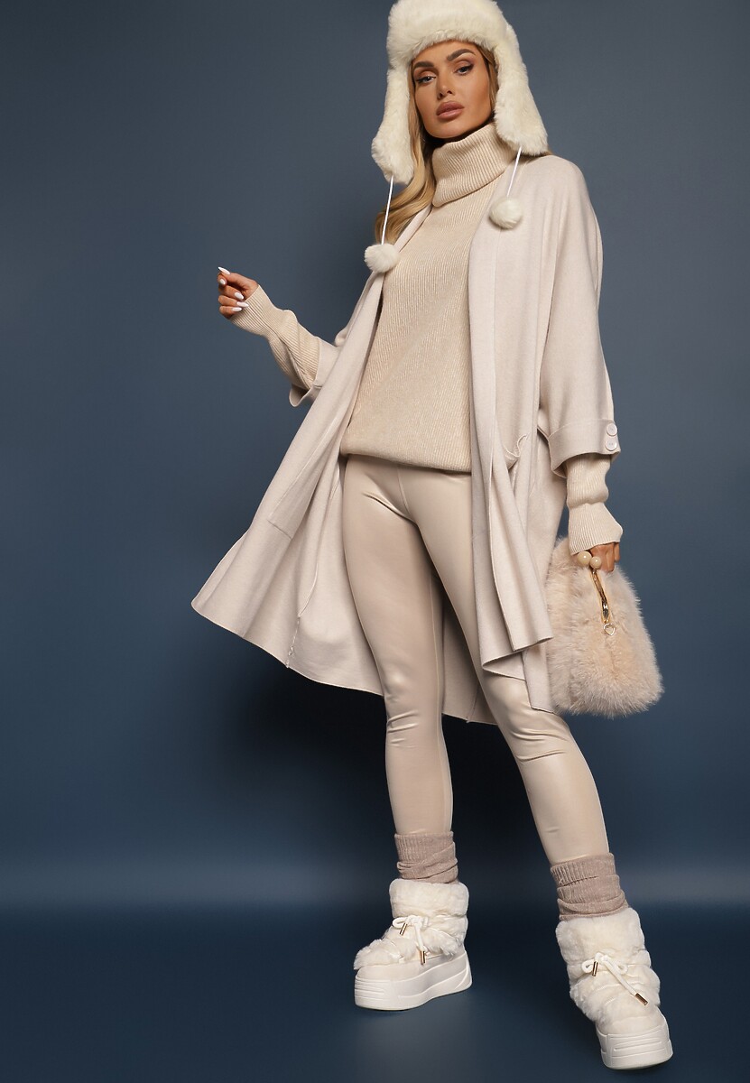 Cardigan Asindra Bej deschis 2
