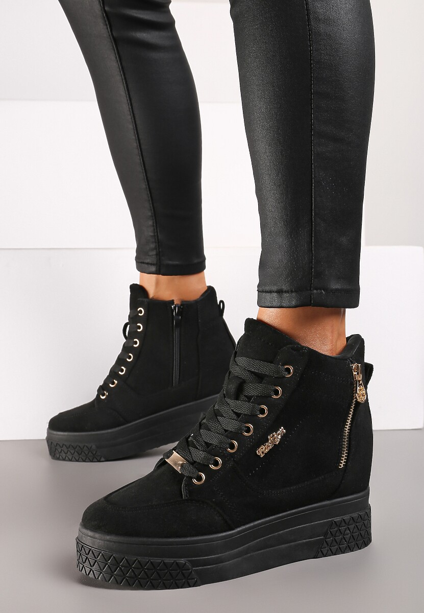 Sneakers Negru cu argintiu 2
