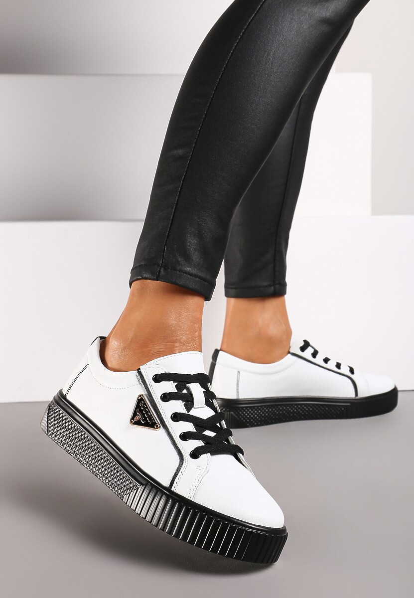 Sneakers Melabra Alb cu negru 1