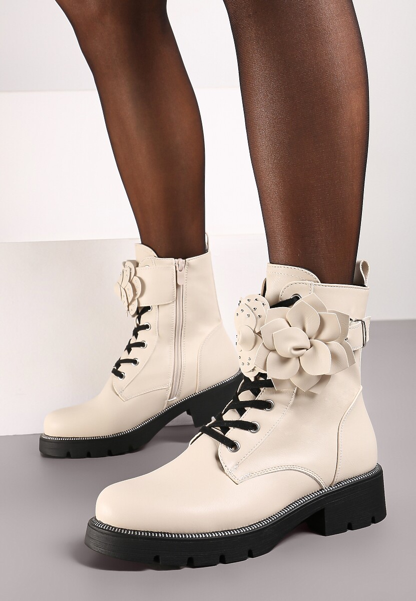 Botine Fioratta Bej 1