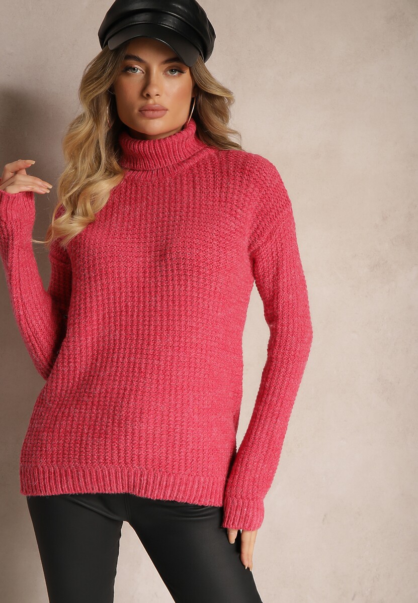 Pulover pe gât Ertinna Fucsia 1