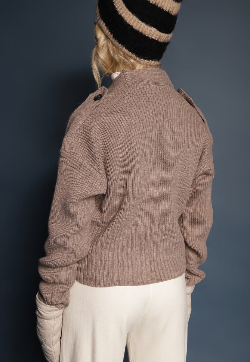 Cardigan Bej închis 3