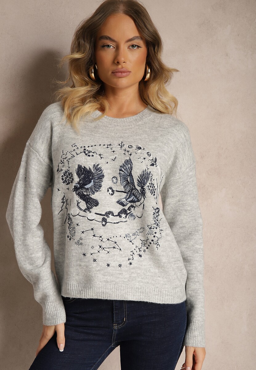 Pulover Inarielle Gri deschis 1