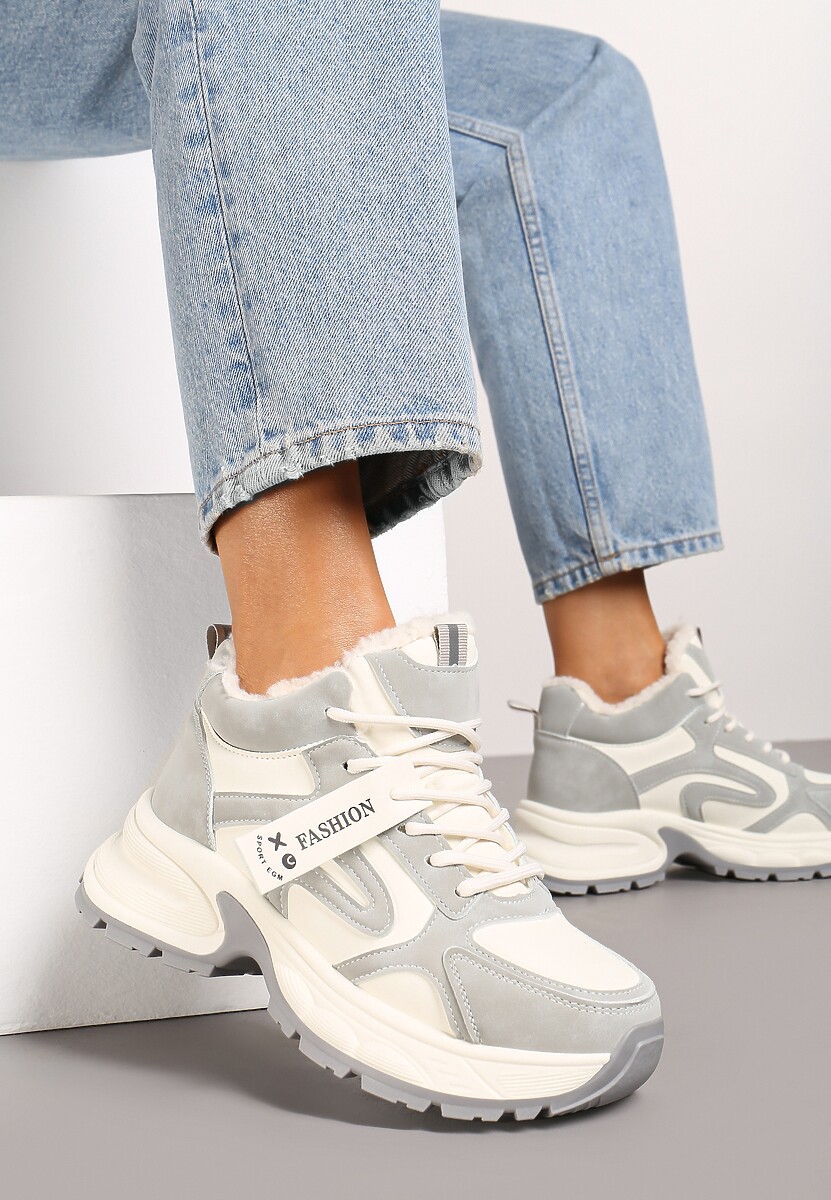 Sneakers Siorra Bej cu gri 1