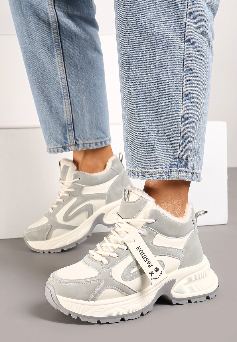 Sneakers Siorra Bej cu gri 2