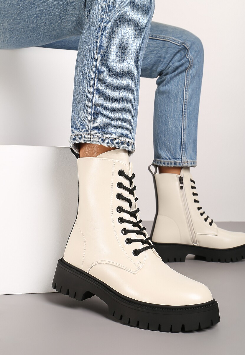 Botine Siotana Bej cu negru 1