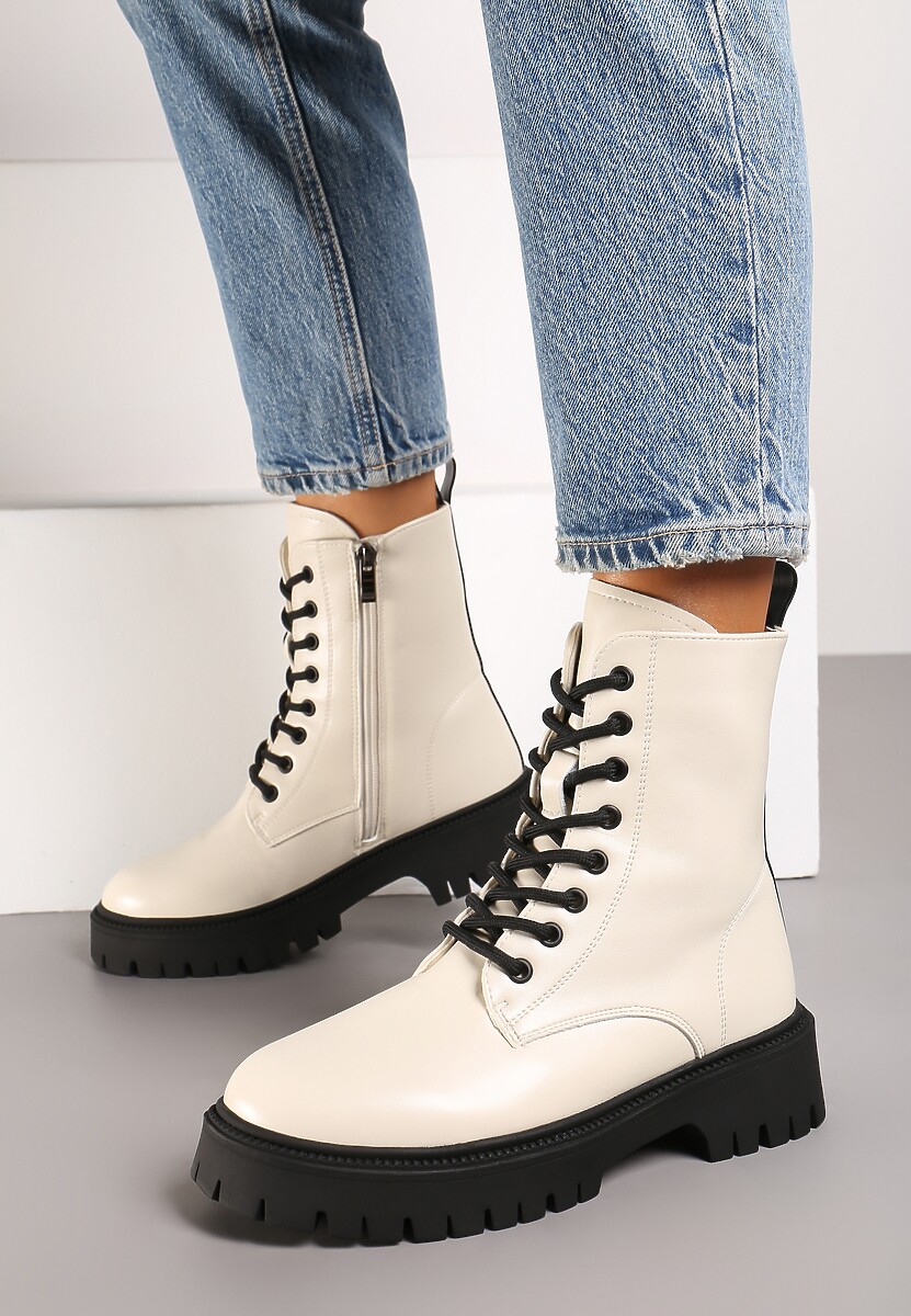 Botine Siotana Bej cu negru 2