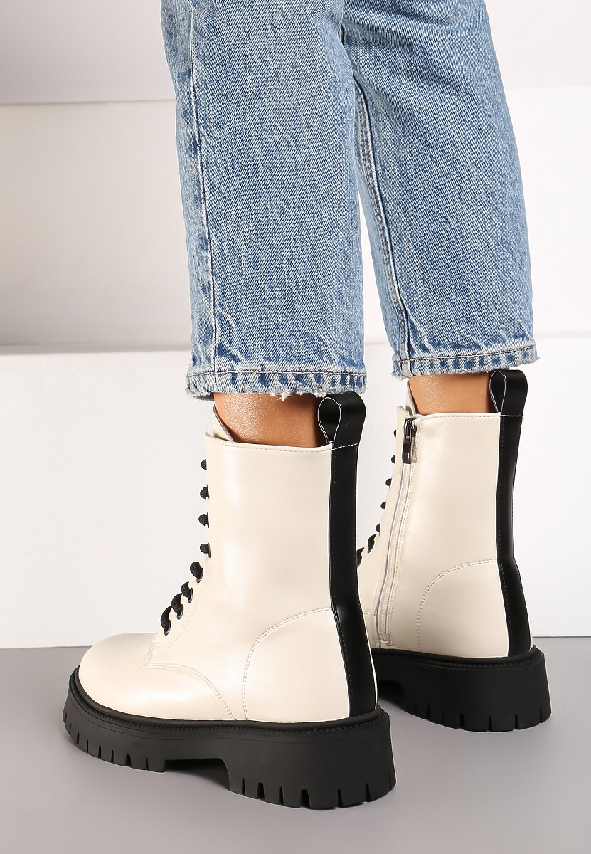 Botine Siotana Bej cu negru 3