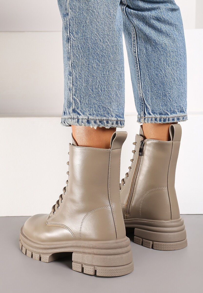 Botine Tinnisca Bej cu gri 3