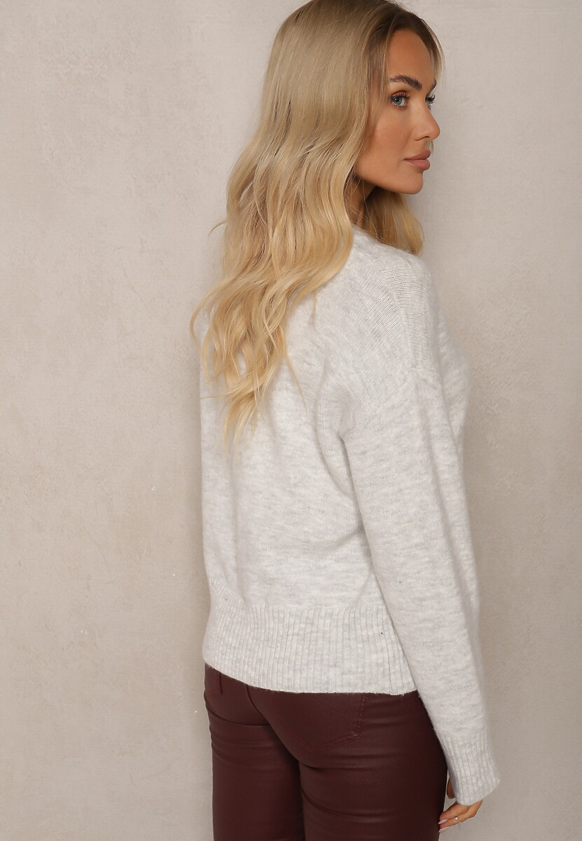 Pulover Gri deschis 3
