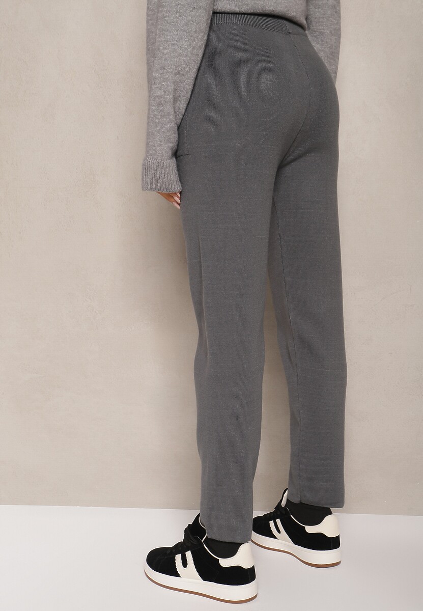 Pantaloni Venaline Gri închis 3