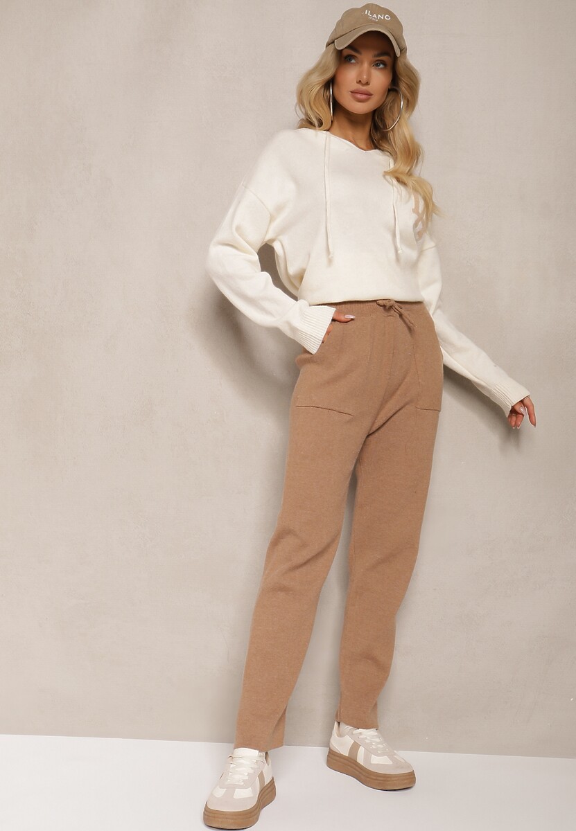 Pantaloni Venaline Bej închis 2