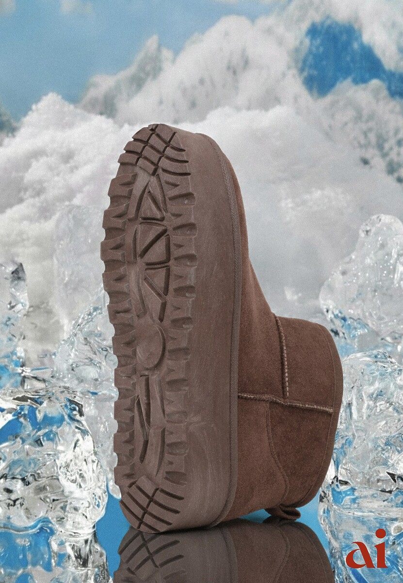 Brązowe Śniegowce z Imitacji Zamszu na Platformie z Niską Cholewką Reanirae 1