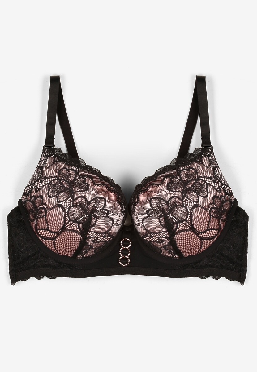 Sutien Neamitra Negru cu roz 2