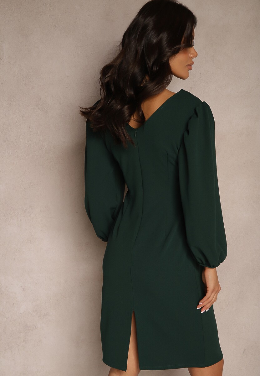 Rochie Zinnashira Verde închis 3