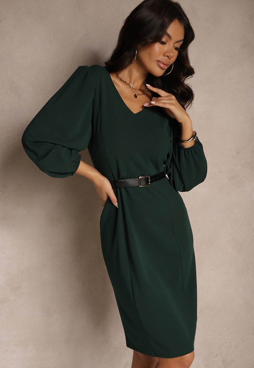 Rochie Zinnashira Verde închis 1