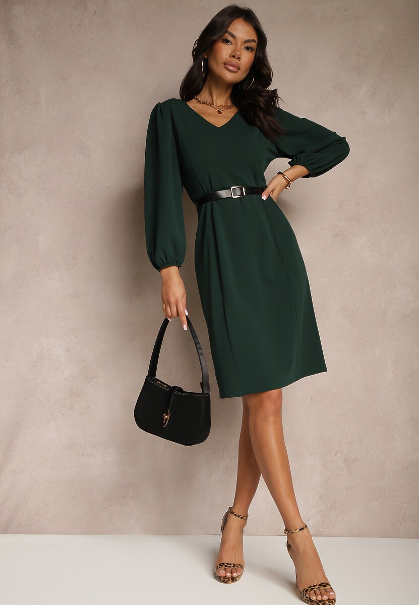Rochie Zinnashira Verde închis 2