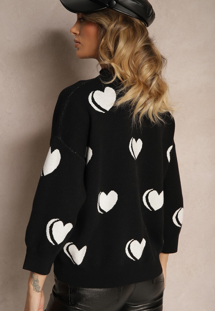 Pulover Zeanisia Negru cu alb 3