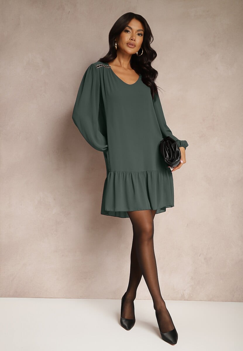 Rochie Ilita Verde închis 1