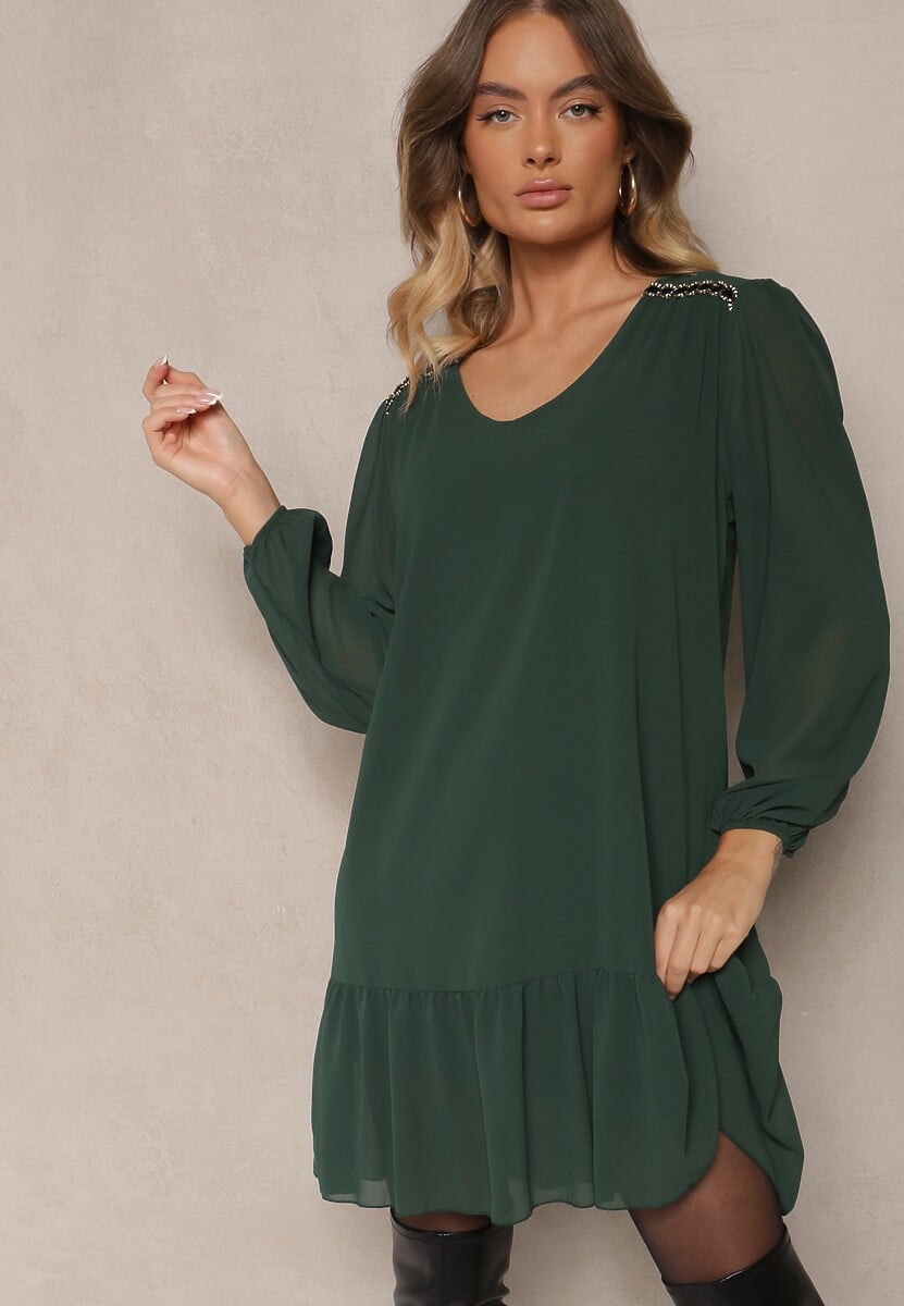 Rochie Ilita Verde închis 3