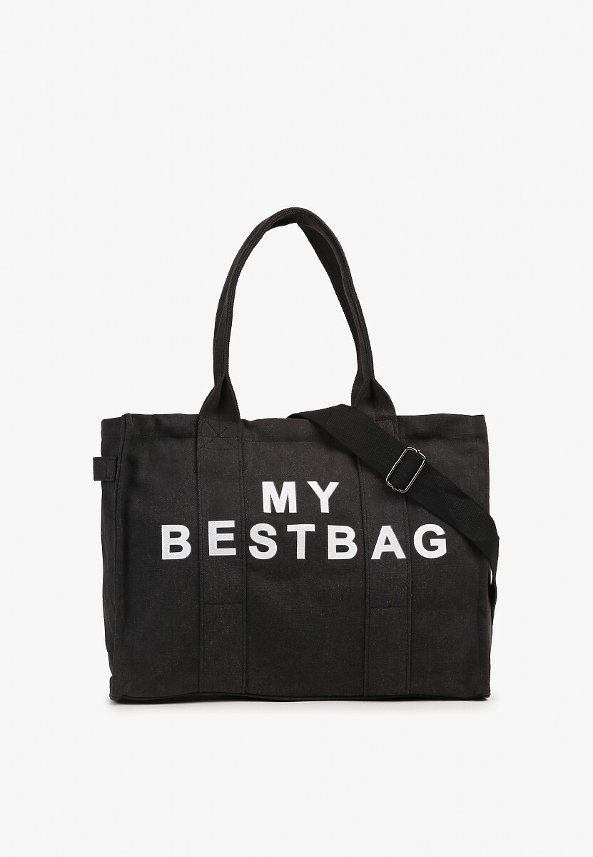 Czarna Torebka Typu Shopper z Plecionki Sevisha 1