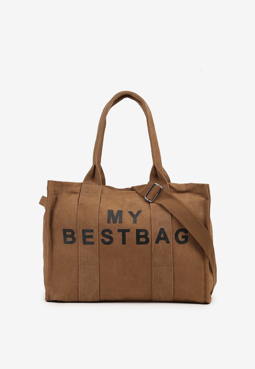 Brązowa Torebka Typu Shopper z Plecionki Sevisha 1
