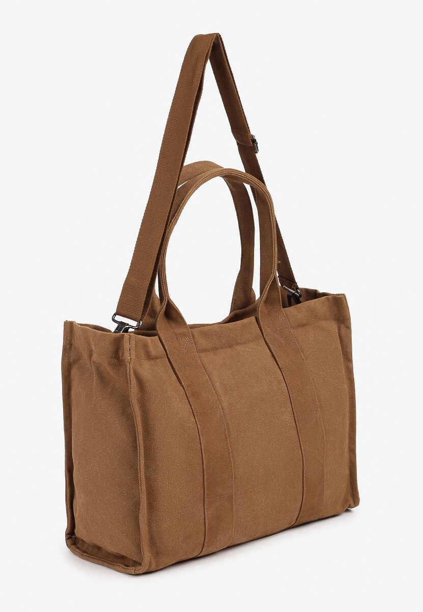 Brązowa Torebka Typu Shopper z Plecionki Sevisha 2