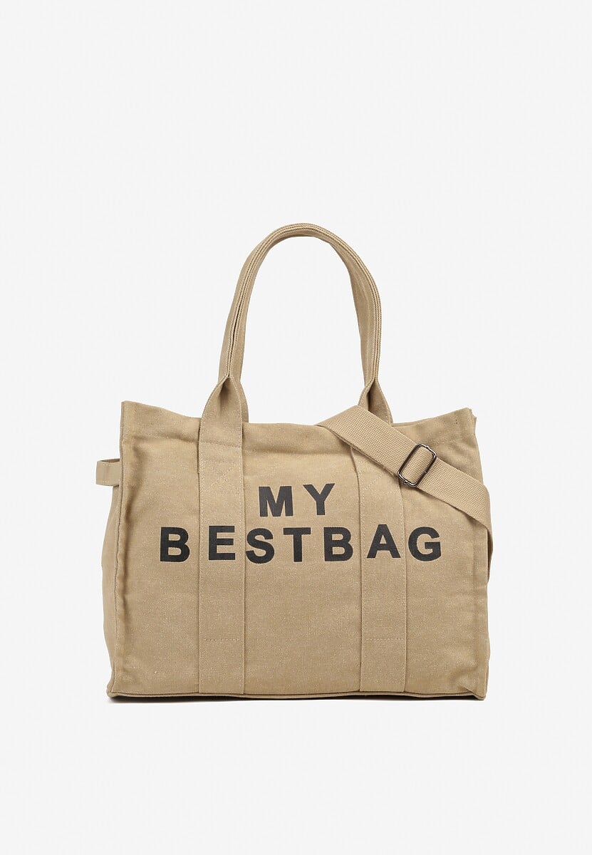 Beżowa Torebka Typu Shopper z Plecionki Sevisha 1