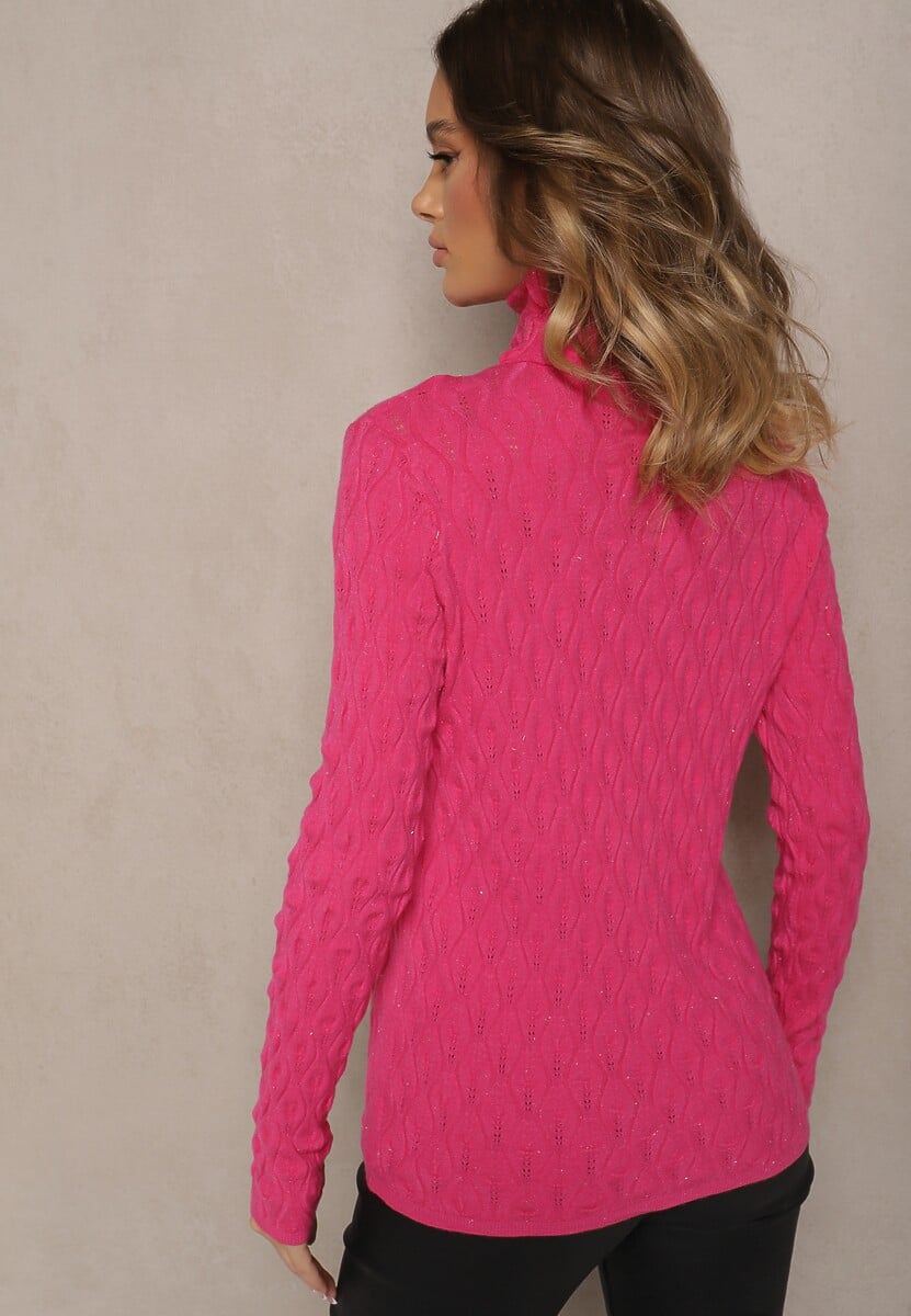 Pulover pe gât Neldora Fucsia 3